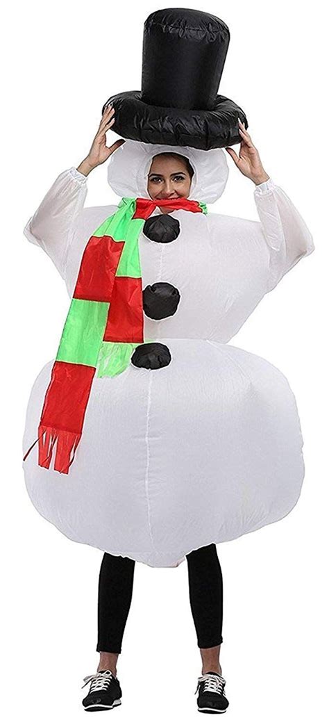 Qshine Christmas Inflatable Snowman Cosplay Costume Party Fancy Dress