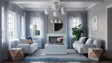 Contemporary Glam Minimal Preppy Living Room Design By Havenly