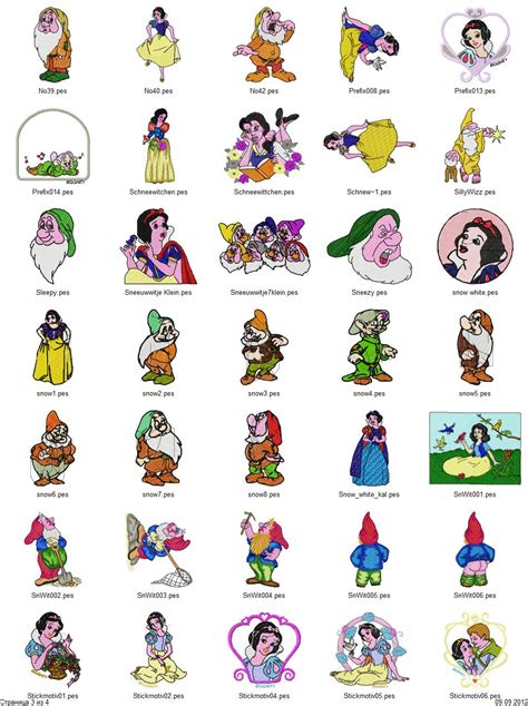 Snow White 120 Disney Designs Free Machine Embroidery Designs Download