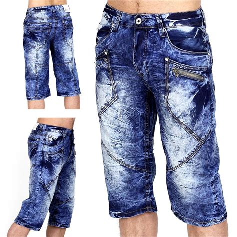 Trendy Herren Capri Jeans Bermuda Cargo Shorts Kurze Hose Vintage Short