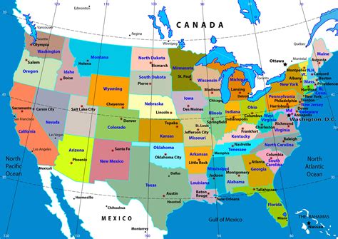 Map Of Usa With Cities Topographic Map Of Usa With States