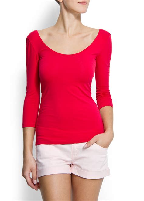 Pink Scoop Neck Tee - ShopStyle Pink scoop neck t shirt Shop Online at for the Latest - Women's ...