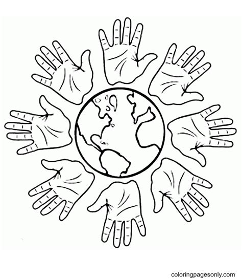 Small World Coloring Pages International Day Of Peace Coloring Pages