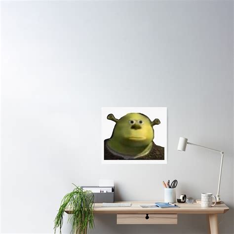 Derp Shrek Meme Poster For Sale By Artistspot Redbubble