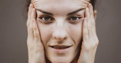 Selective Focus Portrait Photo Of Woman Stretching Face · Free Stock Photo