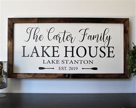 Personalized Lake House Sign Ts Decor Wood Lake House Established