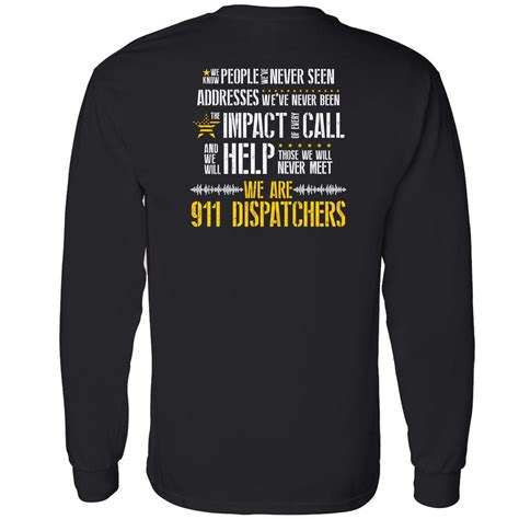 We Are 911 Dispatchers Positive Long Sleeve T Shirt Personalization