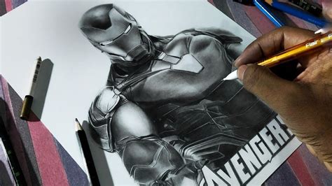 How To Draw Ironman Hyper Realistic Sketch Time Lapse Tutorial