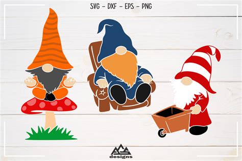 Gnome Packs II Svg Design (384002) | Cut Files | Design Bundles