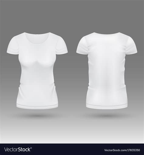 Blank Realistic 3d White Woman T Shirt Royalty Free Vector