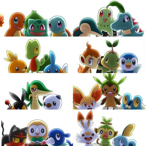 Pokemon Images Pokemon Gen 8 Starter Evolution Lines Gambaran