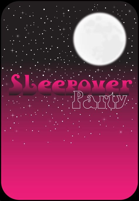 printable pink night invitation   sleepover
