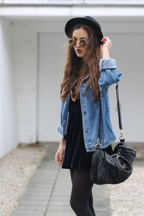 28 Grunge Ways To Wear Denim Jackets Indie Outfits Indie Outfits