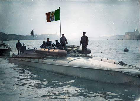 Italian Torpedo Boat Mas 9 Returning To Venice After Sinking The Sms