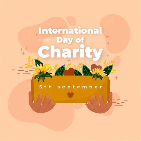 Premium Vector International Day Of Charity Hand Drawn Background