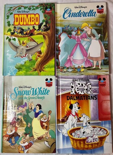 Lot Of 4 Walt Disneys Wonderful World Of Reading Hardcover Books 899