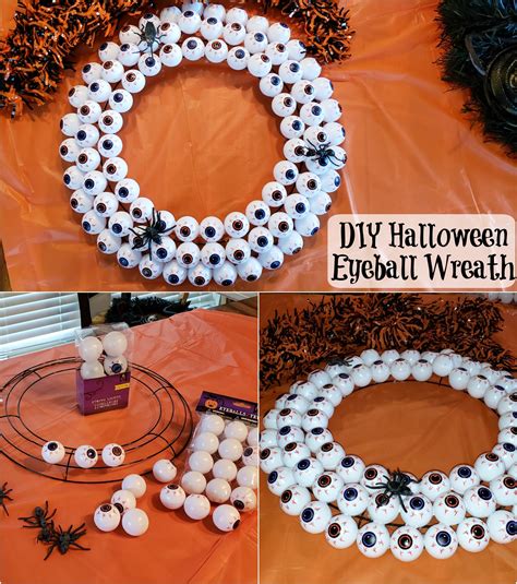 How To Make Your Own Diy Halloween Eyeball Wreath Acadianas Thrifty Mom