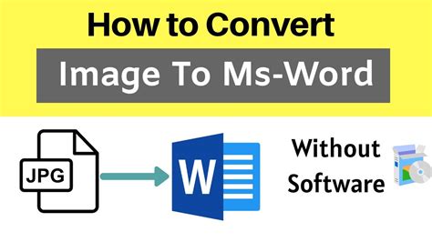 How To Convert Jpeg To Word Document Image To Word Converter Youtube