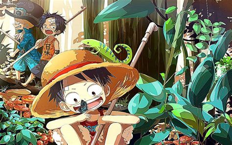 One Piece Wallpaper Luffy Ace Sabo Sabo Luffy Ace Cheese Wallpaper