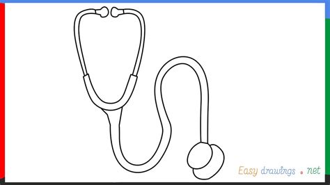 How To Draw A Stethoscope Step By Step For Beginners Youtube