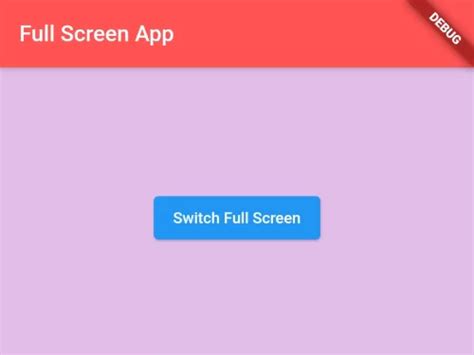 How To Enable Or Disable Full Screen Mode In Flutter App