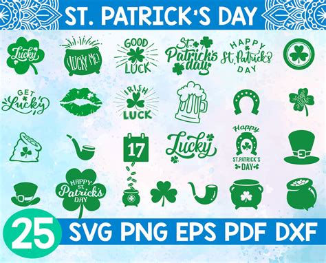 St Patricks Day Svg Svgshamrock Bundle Svgst Patricks Etsy