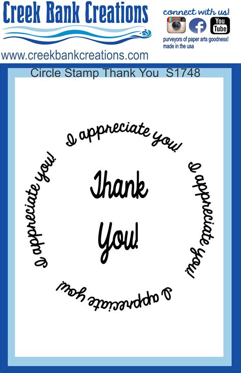 Cbc Circle Stamp Thank You Circle Stamp Thank You S1748 Spiral Pop Up