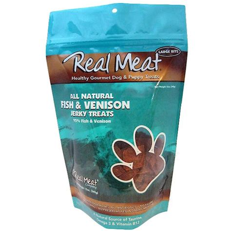 The Real Meat Company 95 Fish And Venison Jerky Bitz Dog Treats 12 Oz