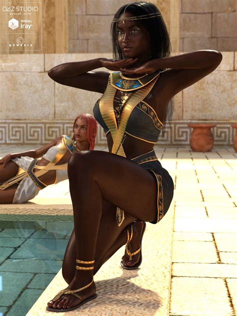 Egyptian Mega Bundle Characters Outfits Hair Poses And Lights 3d Models Black Love Art