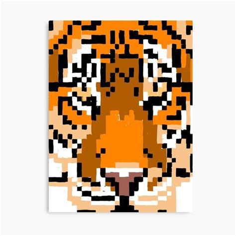 Pixel Tiger Prints Character Art