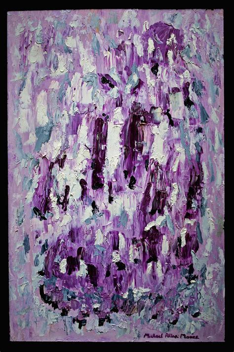 Purple Abstraction Painting By Michael Moore