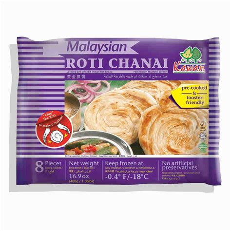 Jual Kawan Roti Chanai Frozen 480gr Isi 8 Pcs Roti Cane Malaysian