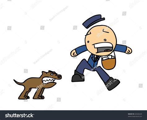 Scared Mailman Stock Vector Illustration 64326223 Shutterstock