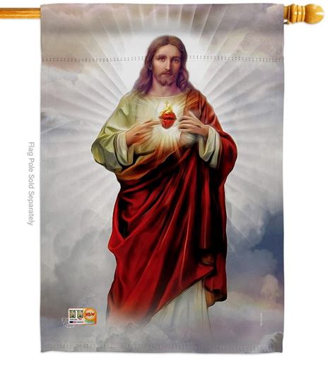 Sacred Heart Of Jesus House Flag And More Garden Flags At