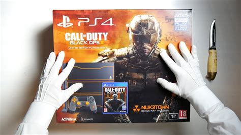 black ops 3 themed ps4 console unboxing call of duty black ops iii limited edition rare