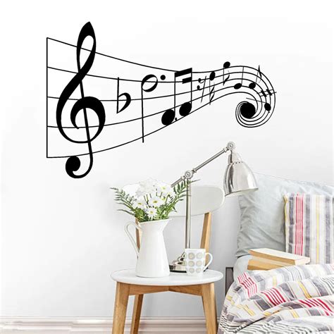 Vinyl Music Notes Wall Decal Lettering Words Quote Wall Sticker New