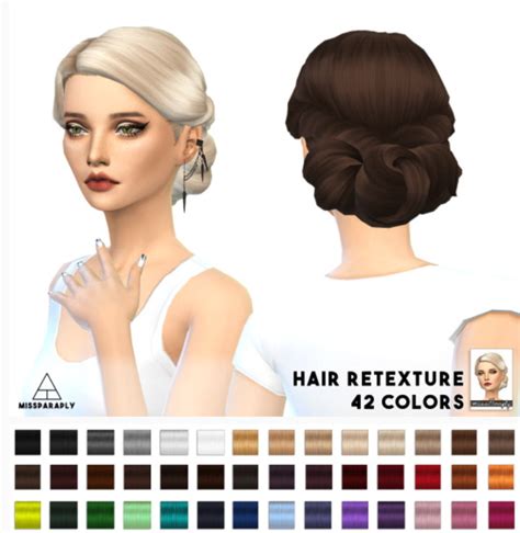 Sims 4 Hairs Miss Paraply Twist Low Hairstyle Retextured