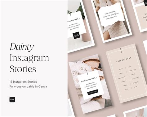 Instagram Stories Template Instagram Story Canva Template Etsy