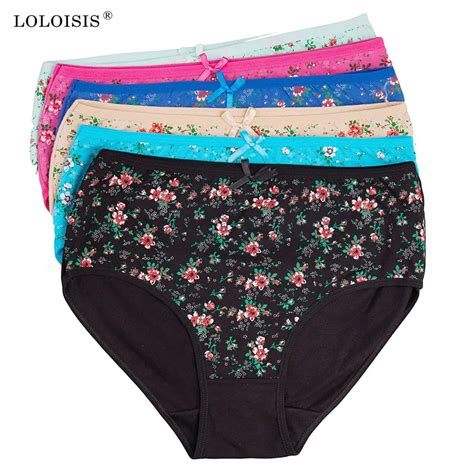 Loloisis Underwear Women Lingerie Sexy Woman Satin Panties Seamless Panties Cotton Ladies Floral