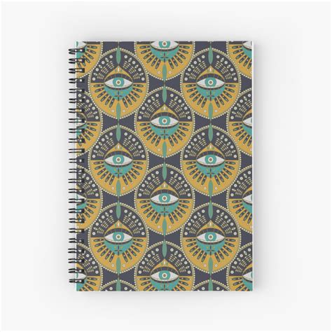 Tribal Evil Eye Pattern Spiral Notebook For Sale By Musingtree