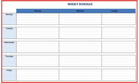 How To Create A Weekly Schedule In Excel Tutorial