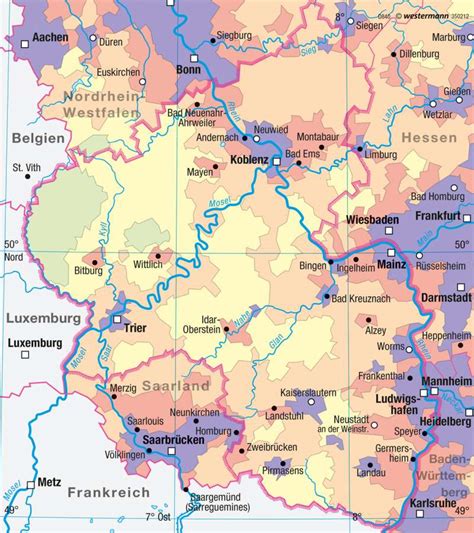 Diercke Weltatlas Kartenansicht Rheinland Pfalz 978 3 14 100857