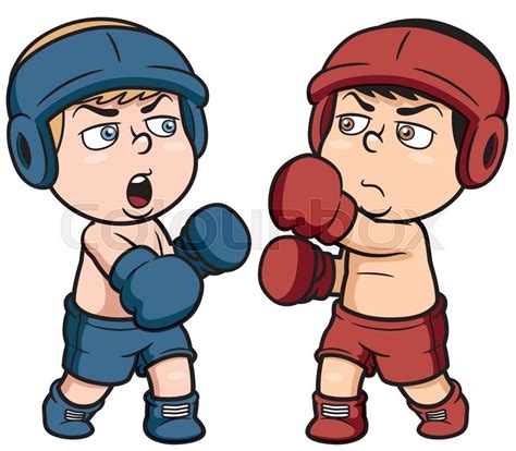 Vector Illustration Of Boxing Cartoon Stock Vector Colourbox