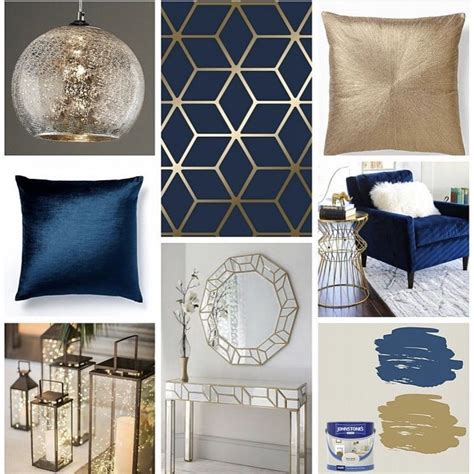 Pin By Aesthetic Photos On Interior Design Ideas Blue And Gold Living