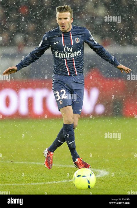David Beckham Plays His First Match For Paris Saint Germain Psg Stock
