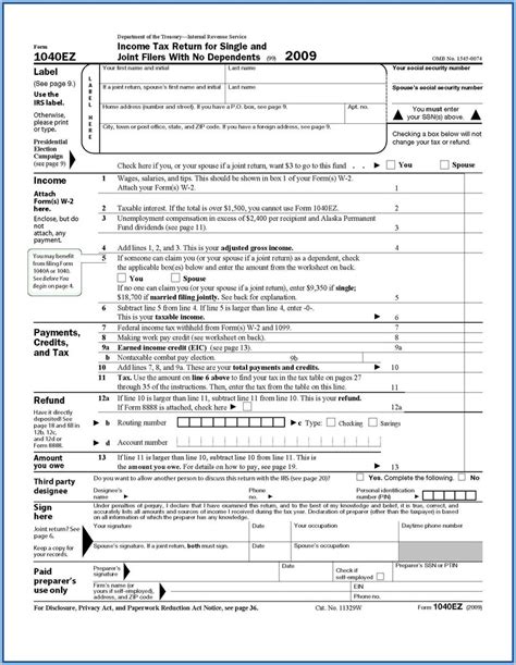 1040ez Tax Form 2018 Form Resume Examples Xjke0zay1r
