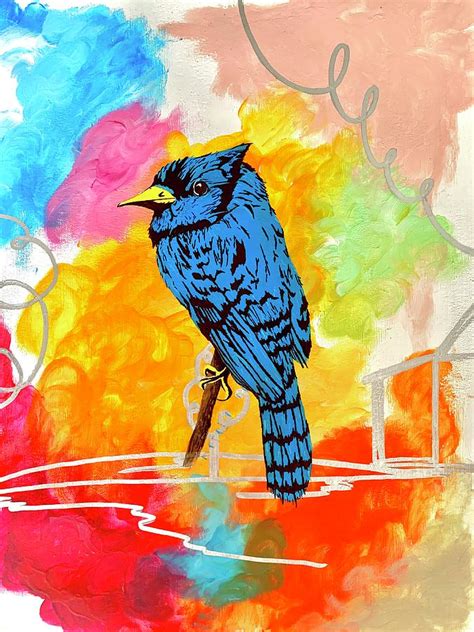 Little Blue Bird Painting By Tyler Parrish Fine Art America