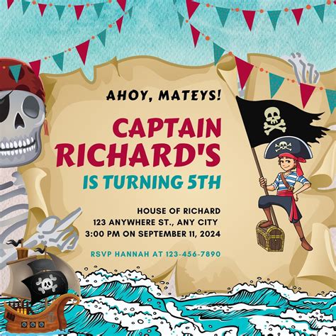 Pirate Birthday Invitation Invitations And Announcements Paper Jp