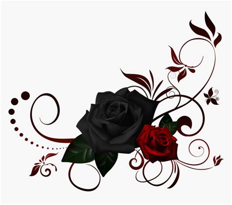 Flower Border Design Black And Red Miaanay Vos