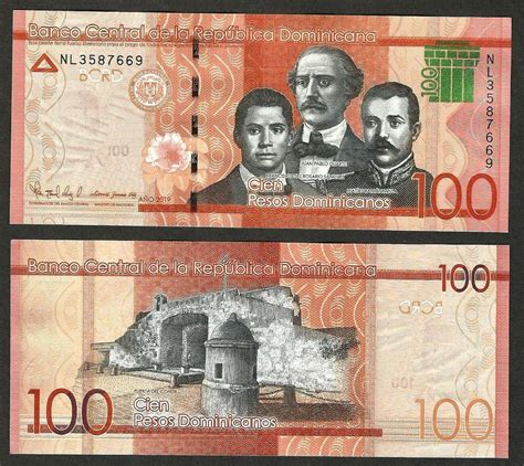 Dominican Republic 2019 Unc 100 Pesos Dominicanos Banknote Paper Money